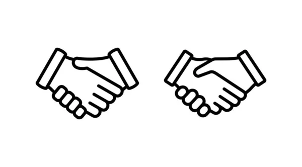 Hand Shake Icon Vector Business Handshake Contract Agreement Partnership — Stock Vector