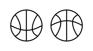 Basketbol ikonu vektörü. Basketbol logo vektör simgesi