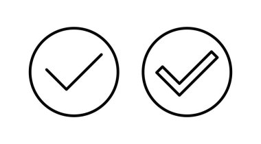 Simge vektörünü kontrol et. İşaret simgesini işaretle. kontrol listesi simgesi.