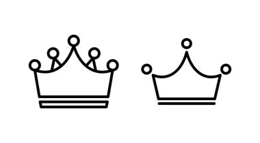 Crown Simgesi vektörü. Web sitesi tasarımı için taç sembolü,