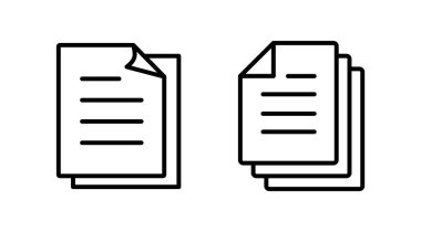 Belge simgesi vektörü. Kağıt ikonu. Dosya Simgesi