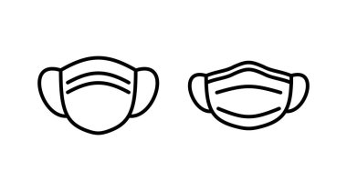 Yüz maskesi ikon vektörü. tıbbi Yüz Maskesi simgesi. 