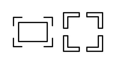 Tam ekran simge vektörü. tam ekran simgesini genişlet