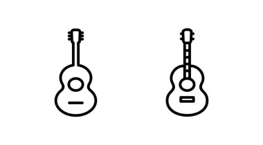 Gitar ikonu vektörü. müzik aleti işareti