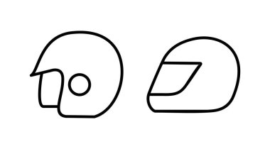 Kask simgesi vektörü. güvenlik başlığı simgesi