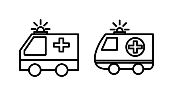 Vecteur Icônes Ambulance Icône Voiture Ambulance — Image vectorielle
