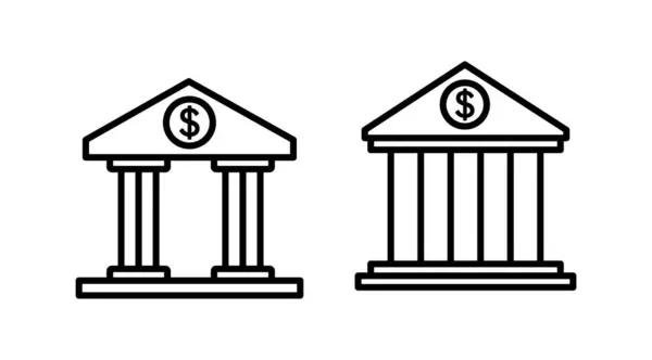 Τράπεζα Διάνυσμα Εικονίδιο Σύμβολο Εικονιδίου Τράπεζας — Διανυσματικό Αρχείο