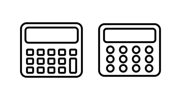 Hesap Makinesi Ikon Vektörü Matematik Ikonu Finans Imzası — Stok Vektör