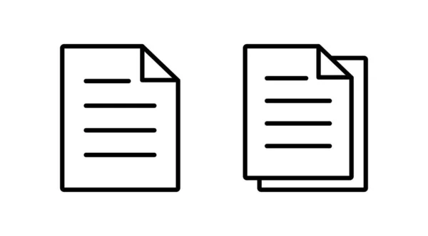 Document Icon Vector Paper Icon File Icon — Stock Vector
