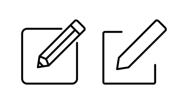 Edit Icon Vector Edit Document Sign Symbol Pencil — Stock Vector