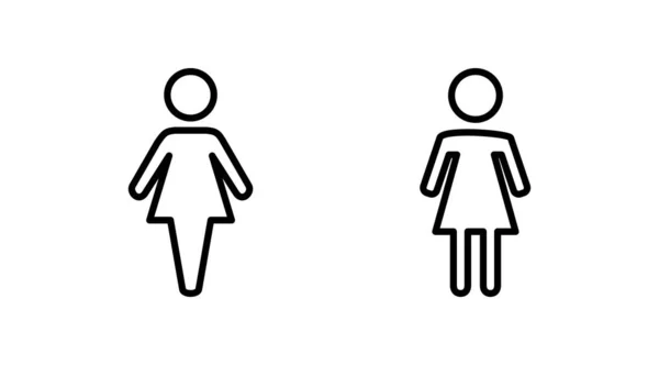 女性图标向量 厕所图标 卫生间的标志 — 图库矢量图片