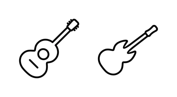 Vecteur Icône Guitare Instrument Musique Signe — Image vectorielle