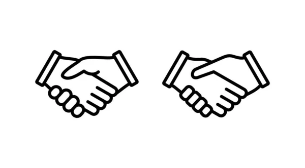 Handdruk Icoon Vector Zakelijke Handdruk Contractuele Overeenkomst Partnerschap — Stockvector