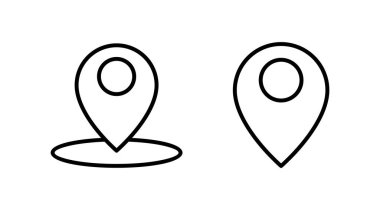 Adres simgesi vektörü. konum simgesi. Adres sembolü pin