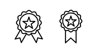 Rozet simgesi vektörü. Rozet etiketi simgesi. Damga Simgesi Vektörü