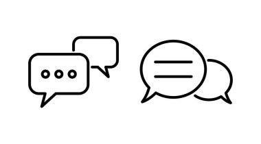Sohbet ikonu vektörü. Sohbet Simgesi modayı izole etti. Konuşma balonu sembolü
