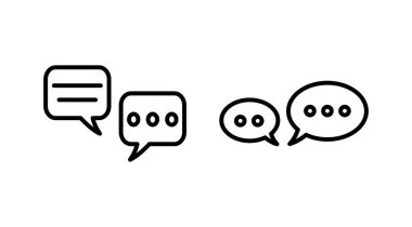 Sohbet ikonu vektörü. Sohbet Simgesi modayı izole etti. Konuşma balonu sembolü