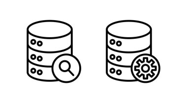 Veritabanı simge vektörü. sunucu simgesi. depolama