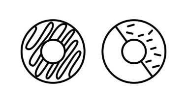 Çörek ikonu vektörü. Çörek ikonu. donut logosu