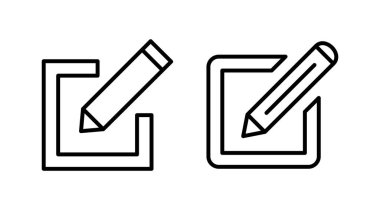 Simge vektörünü düzenle. Belge imza ve sembolünü düzenle. kalem