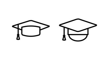 Eğitim ikonu vektörü. mezuniyet kapsülü vektörü