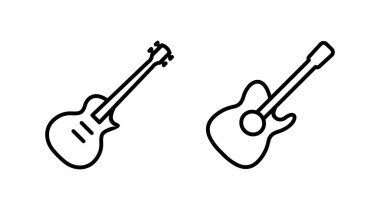 Gitar ikonu vektörü. müzik aleti işareti