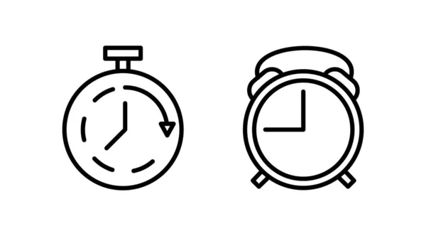 Saat Simgesi Zaman Simgesi Vektörü Moda Düz Biçimli Saat Simgesi — Stok Vektör
