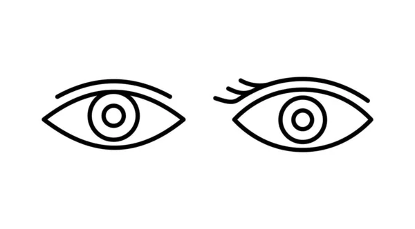 目のアイコン 外観とビジョン アイコン 目のベクトル アイコン — ストックベクタ