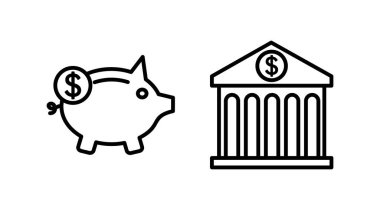 Banka simgesi vektörü. banka simgesi simgesi