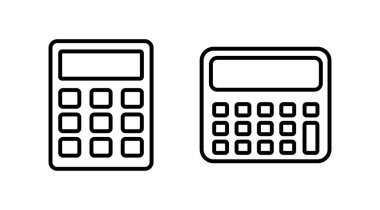Hesap makinesi ikon vektörü. Matematik ikonu. finans imzası