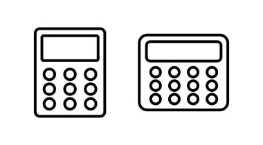 Hesap makinesi ikon vektörü. Matematik ikonu. finans imzası