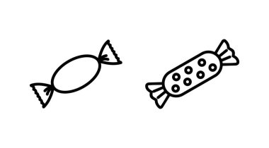 Şeker ikonu vektörü. Şeker vektörü simgesi