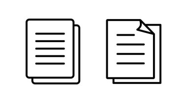 Belge simgesi vektörü. Kağıt ikonu. Dosya Simgesi