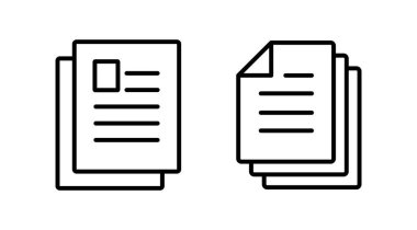 Belge simgesi vektörü. Kağıt ikonu. Dosya Simgesi