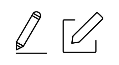 Simge vektörünü düzenle. Belge imza ve sembolünü düzenle. kalem