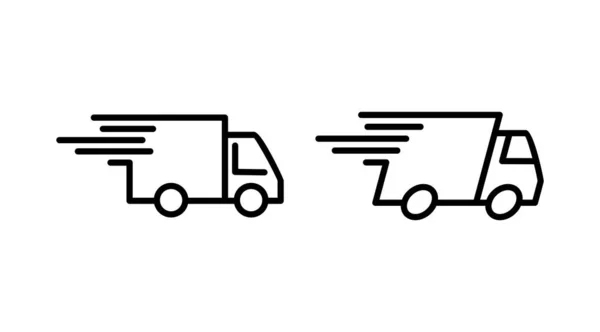 Levering Icoon Vector Verzending Snelle Levering Pictogram — Stockvector