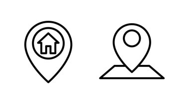 Adres simgesi vektörü. konum simgesi. Adres sembolü pin