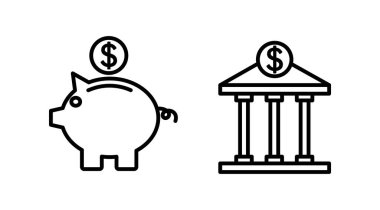 Banka simgesi vektörü. banka simgesi simgesi