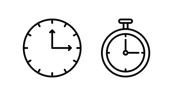 Icono Del Reloj Icono Tiempo Vector Icono Del Reloj Estilo — Vector de stock