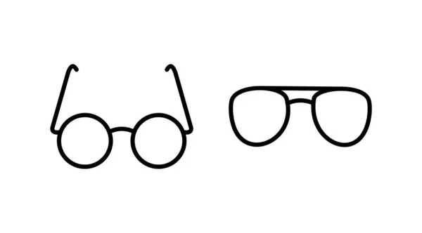 Διανυσματική Εικόνα Γυαλιών Γυαλιά Ματιών Εικονίδιο Γυαλιά Ηλίου — Διανυσματικό Αρχείο