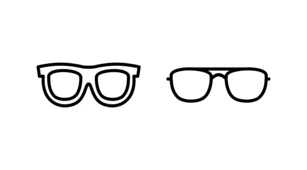 Glasikonen Vektor Glasögonikonen Solglasögon — Stock vektor