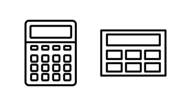 Hesap makinesi ikon vektörü. Matematik ikonu. finans imzası