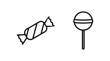 Şeker ikonu vektörü. Şeker vektörü simgesi