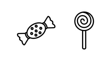 Şeker ikonu vektörü. Şeker vektörü simgesi