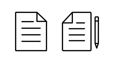 Belge simgesi vektörü. Kağıt ikonu. Dosya Simgesi