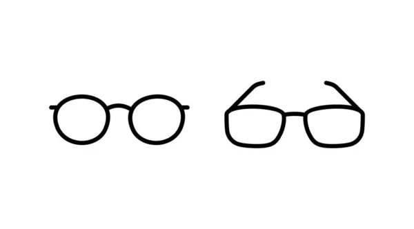 Glasses Icon Vector Eye Glasses Icon Sunglasses — Stock Vector