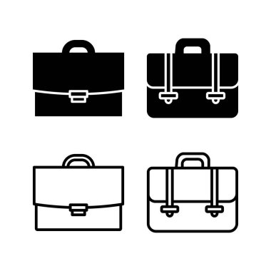 Evrak çantası ikon vektörü. Portföy vektör simgesi. bavul simgesi