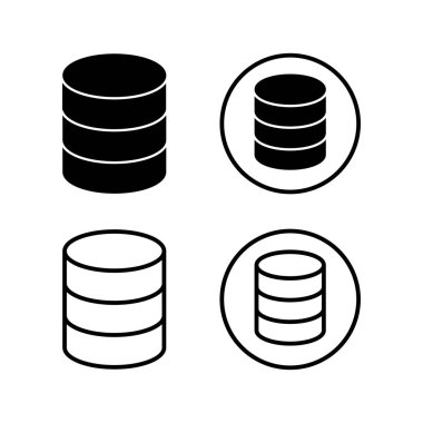 Veritabanı simge vektörü. sunucu simgesi. depolama