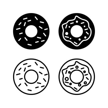 Çörek ikonu vektörü. Çörek ikonu. donut logosu