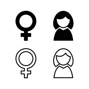 Kadın ikon vektörü. Tuvalet simgesi. Tuvalet tabelası. cinsiyet